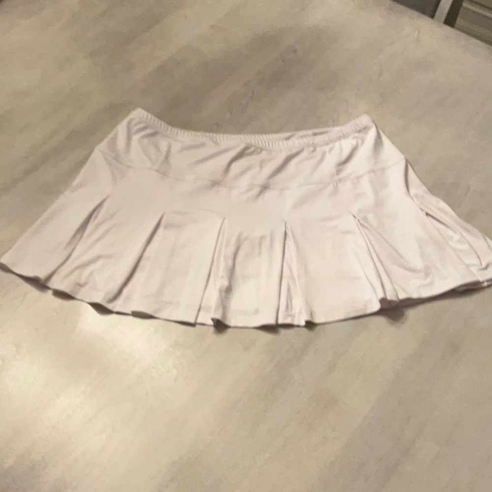 Bolle Cream Tennis Mini Skirt Pleated Casual